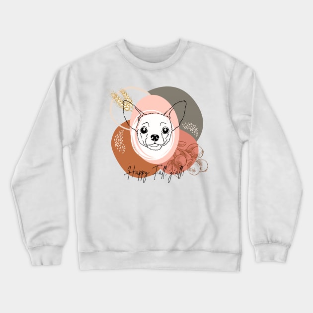 Chihuahua | Happy Fall, y'all! | It's sweater weather! | Hello Pumpkin! Crewneck Sweatshirt by annagracefineart